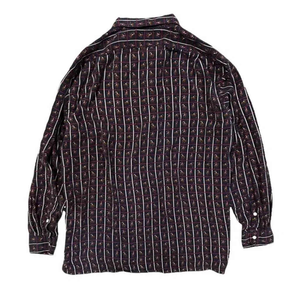 Polo Ralph Lauren Rare VTG Equestrian Horse Long Sleeve Button Up Shirt Men’s L